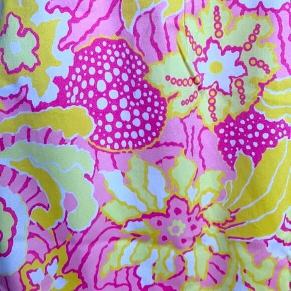 Tibi Yellow Pink Floral Ruffle Trim Drawstring Waist Skirt NEW W-398 Sz 8 - Picture 8 of 9